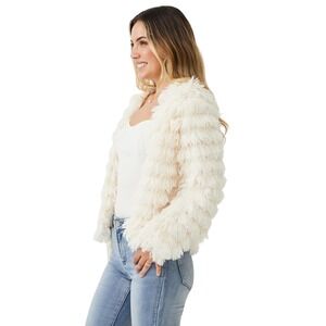 Military Hippie Small Fringe Jacket Womens Cropped Festival Y2K Indie S